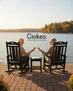 Ciokea Oversized Outdoor Rocking Chairs Set of 4, 380lbs Heavy-Duty Large Patio - Image 4