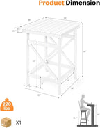 HDPE Outdoor Bar Table, Weather Resistant HDPE Patio High Top Pub Table - Image 4