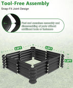 3.0x3.0x1.0ft Raised Garden Bed Kit, Rustproof PP Material Garden Box, Flower - Image 2