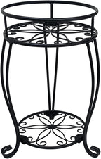 CASIMR 2 Tier Plant Stand, 19.2 inch Tall Metal Potted Holder Rack, Indoor by CASIMR