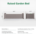 Raised Garden Bed, 21 Gallon Self-Watering Outdoor Raised Planter Box - Image 3