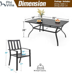 PHI VILLA 7 Piece Outdoor Dining Set - Image 9