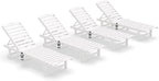SERWALL Patio Chaise Lounge Chair Set of 4, HDPE Outdoor Lounge Chair - Image 10