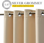 NICETOWN 2 Panels Weighted Blackout Cabana Curtains Outdoor Patio, W52 x L84 - Image 2