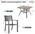 PHI VILLA 5 Pieces Outdoor Patio Dining Set - Image 9
