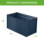 Best Choice Products 4x2x2ft Outdoor Metal Raised Garden Bed, Deep Root Box - Image 3