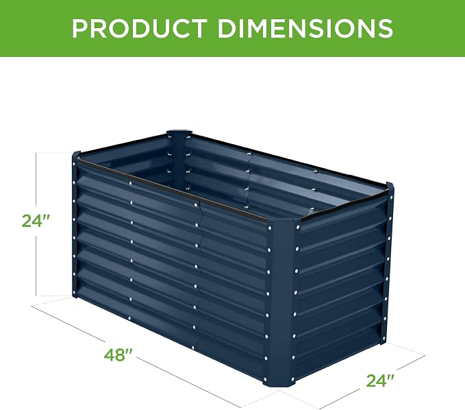 Best Choice Products 4x2x2ft Outdoor Metal Raised Garden Bed, Deep Root Box - Image 3