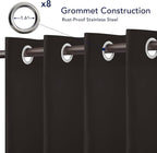 PureFit Outdoor Curtains for Patio Waterproof Weatherproof, UV Resistant - Image 4