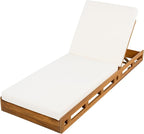 Christopher Knight Home Jossie Acacia Wood Chaise Lounge Chair Outdoor Set of 2 - Image 3