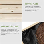 BIRASIL Outdoor Wood Raised Garden Bed, Elevated Reinforced Large Planter Box - Image 4