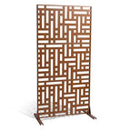 VEVOR Metal Privacy Screen, Outdoor Privacy Screens 3-Panel, Freestanding - Image 10
