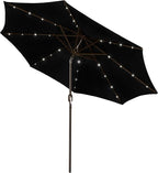 Blissun 9 ft Solar Umbrella, 32 LED Lighted Patio Umbrella, Table Market by Blissun