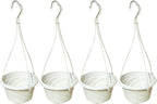 VIDELLY 4 Pieces Plastic Hanging Planters, 5.9 in Dia x 3.54 in H, Small Flower by VIDELLY
