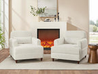 Oversized Chaise Lounge Chair Set of 2, Cloud Fluffy Chaise Sofa Recliner by VANOMi
