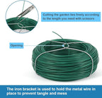 328 Feet Plant Twist Tie Plastic Coated Soft Garden Metal Wire 1mm Thin - Image 3
