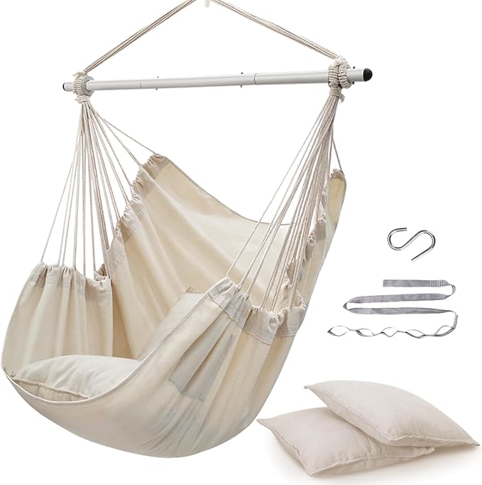 ADVOKAIR Hammock Chair Swing, Heavy-Duty Hanging Rope Swing Seat Supports 500 by ADVOKAIR-ChillNaturally