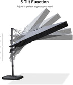 PURPLE LEAF 6.5' X 10' Right-left Tilt Patio Umbrella - Image 8