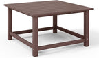 WestinTrends Malibu Low Outdoor HDPE Square Patio Coffee Table, Dark Brown - Image 7