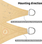 LOVE STORY Triangle 11'x11'x11' Waterproof Sun Shade Sail Canopy UV Block - Image 3