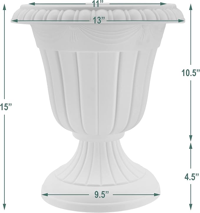 Arcadia Garden Products PL10SL Classic Traditional Plastic Urn Planter - Image 6