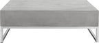 SAFAVIEH Outdoor Collection Eartha Modern Dark Grey Concrete Coffee Table - Image 5