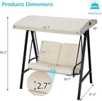 AECOJOY 2-Seat Outdoor Patio Swing Chair - Image 5