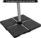 Tangkula 4PCS Patio Cantilever Offset Umbrella Base Weight Stand, 238lbs Square - Image 8