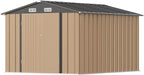 Greesum 8x10FT Outdoor Storage Shed, Metal Storaged Sheds by BuynowfromGreesum
