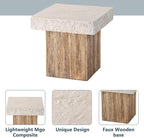 COSIEST Outdoor Medium Side Table, Patio Coffee Table, 19.7 inches Square MgO - Image 4