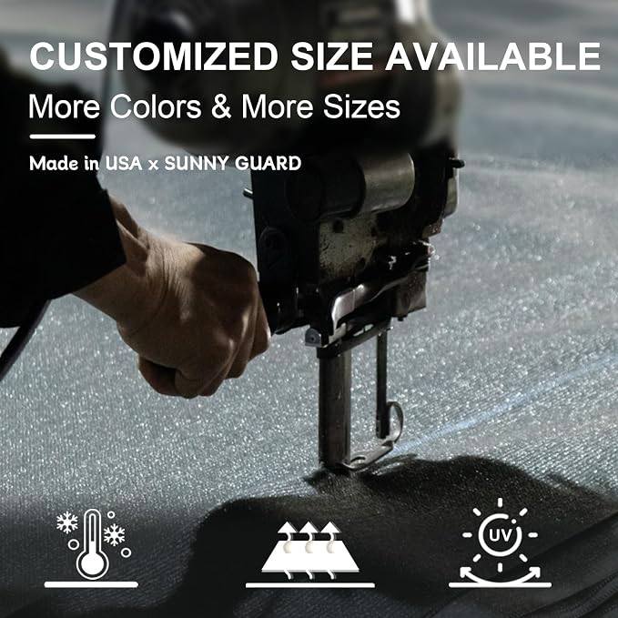 SUNNY GUARD Sun Shade Sail 7' X 13' Rectangle Sand UV Block Sunshade - Image 8