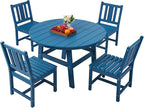 AMERLIFE 5 Piece HDPE Outdoor Dining Table & Chairs Set, All-Weather Patio - Image 9