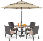 PHI VILLA 5 Pieces Outdoor Dining Set by PHIVILLAThepioneerofcomfortablehouseholdsupplies