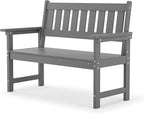 LUE BONA Outdoor Bench, 2-Person HDPS Garden Bench, Outdoor Benches Weatherproof - Image 7
