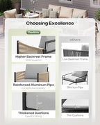 Aluminum Outdoor Patio Furniture Set - Image 2