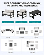 SERWALL 2 Pieces Single Cushioned Sofa Armchair - Image 5