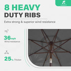 JEAREY 9FT Outdoor Patio Umbrella - Image 7
