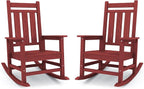 KINGYES Oversized Outdoor Rocking Chair Set of 2, All-Weather Patio Rocking by KINGYES