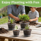 15 Pack 8/7/6 Inch Clear Nursery Pots - Image 6