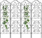 hogardeck 4 Packs 72 * 18 inch Metal Garden Trellis by HOGARDECK