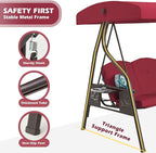 3-Seat Outdoor Porch Swing - Image 3