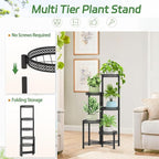 iDavosic.ly Plant Stand Indoor Outdoor, 5 Tier Corner Metal Flower Display - Image 4