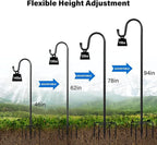 Shepherd Hooks for Outdoor, 1 Pack 94 Inch Bird Feeder Pole - Image 3