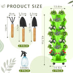 Umigy 2 Set of 7 Tier Vertical Planter Stackable Tower Planters Strawberry Herb - Image 2