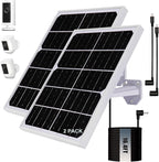Solar Panel for Security Camera 2 in 1 Port 10W Ring Camera Solar Charger by Unknown
