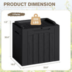 JUMMICO 31 Gallon Resin Deck Box Waterproof Indoor Outdoor Storage Boxes - Image 6