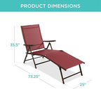 Best Choice Products Set of 2 Outdoor Patio Chaise Lounge Chair Adjustable - Image 2