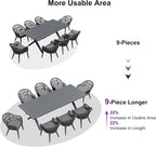 PURPLE LEAF 9 Piece Longer Patio Dining Set - Image 4