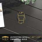 VICLLAX 5 Pieces Patio Dining Set, Outdoor Furniture Set Includes 1 Square - Image 6
