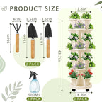 Umigy 2 Set of 7 Tier Vertical Planter Stackable Tower Planters Strawberry Herb - Image 2