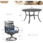 Sophia and William Swivel Patio Dining Set - Image 6